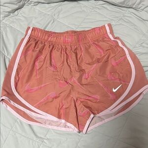 Nike Women's Coral and Pink Athletic Shorts